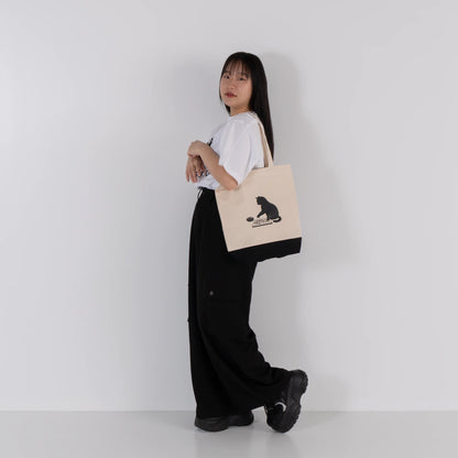 トートバッグ 碁を打つ猫（黒猫 / 白猫）レギュラーサイズ