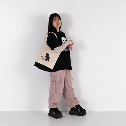 トートバッグ 碁を打つ猫（黒猫 / 白猫）レギュラーサイズ