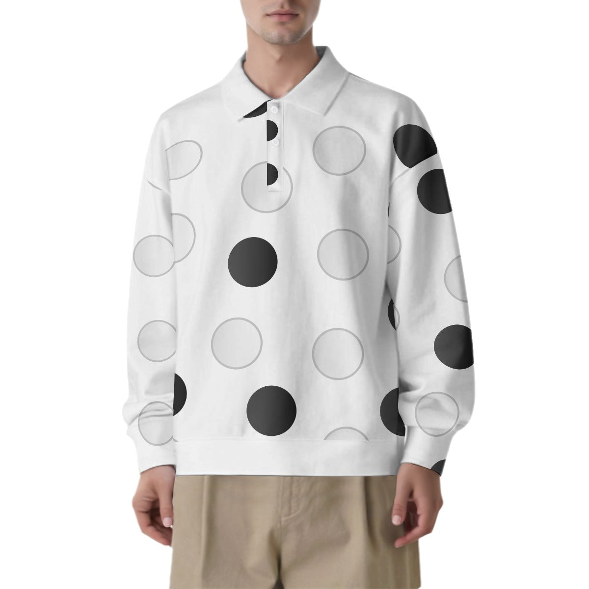 【数量限定】碁石柄ラペルカラーセーター