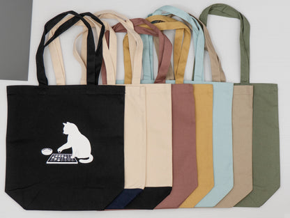 トートバッグ 碁を打つ猫（黒猫 / 白猫）レギュラーサイズ