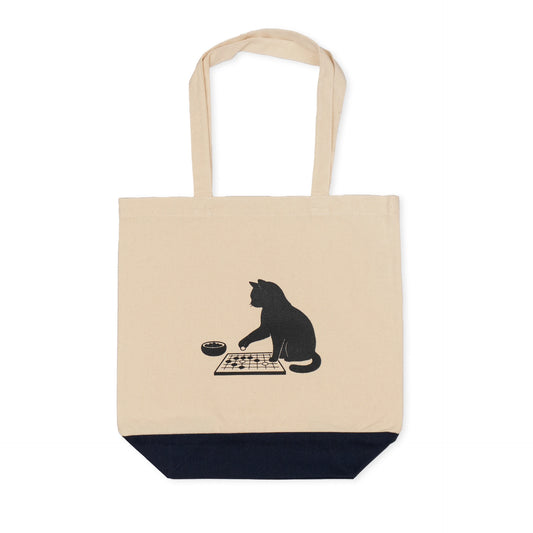 トートバッグ 碁を打つ猫（黒猫 / 白猫）レギュラーサイズ