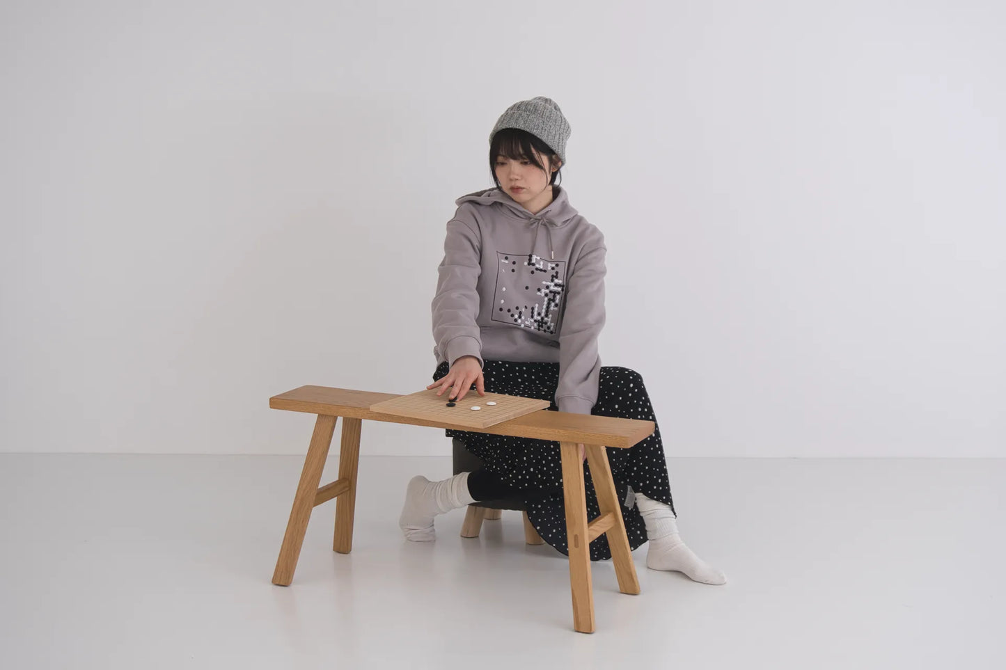 【数量限定】棋譜刺繍パーカー 『SHUSAKU MIMIAKA』