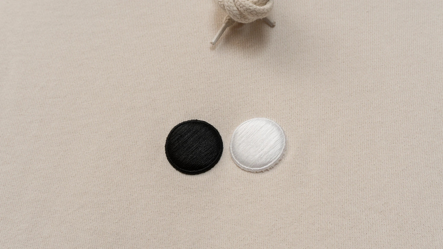 [Limited Model for March and April] 3D Go Stone Embroidered Hoodie - Tsuke [Made to Order]