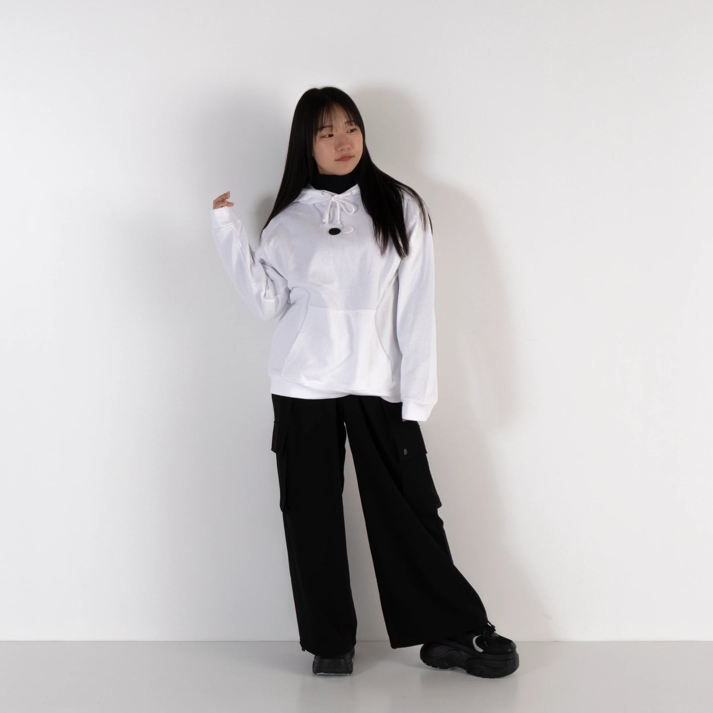 [Limited Model for March and April] 3D Go Stone Embroidered Hoodie - Tsuke [Made to Order]