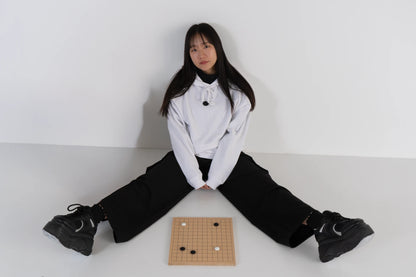 [Limited Model for March and April] 3D Go Stone Embroidered Hoodie - Tsuke [Made to Order]