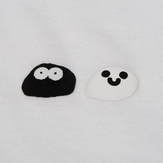 【受注生産】左胸ワンポイントもこもこ碁石Tシャツ（サークル/スクエア/フリーハンドキャラクター）