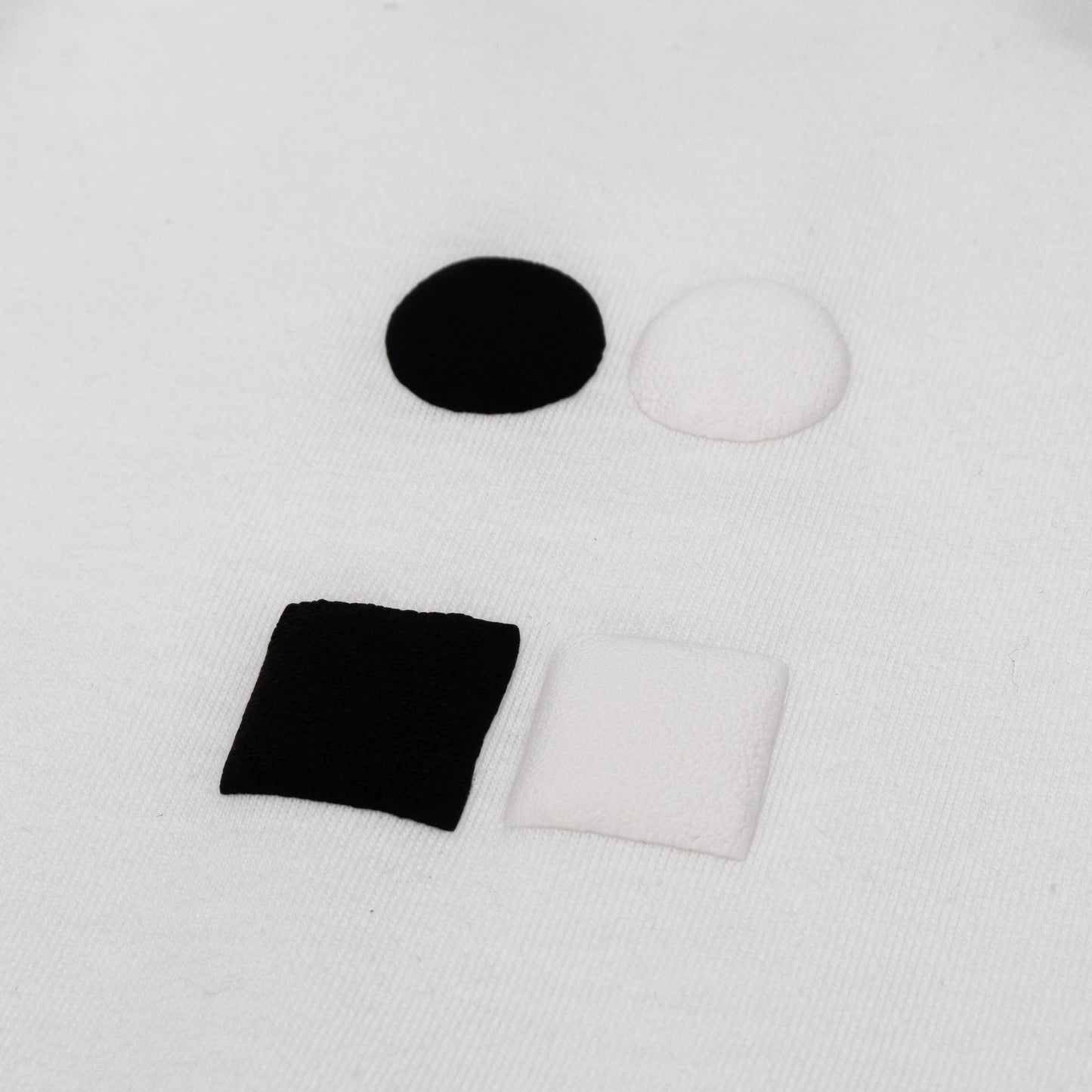 【受注生産】左胸ワンポイントもこもこ碁石Tシャツ（サークル/スクエア/フリーハンドキャラクター）