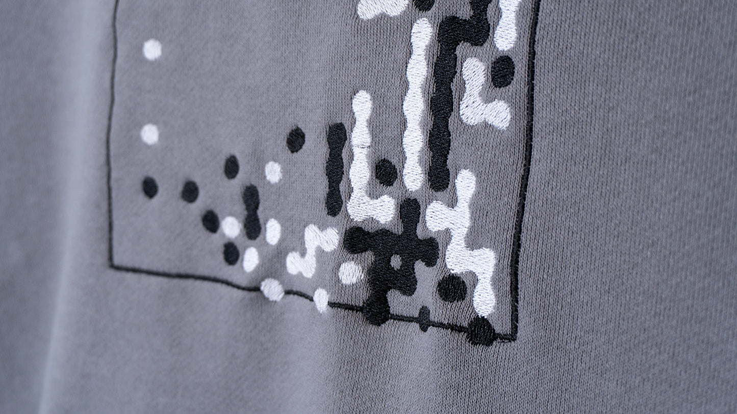 One-of-a-kind custom order Go game record embroidered hoodie [fully customizable made-to-order]